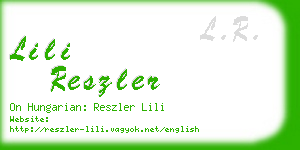 lili reszler business card